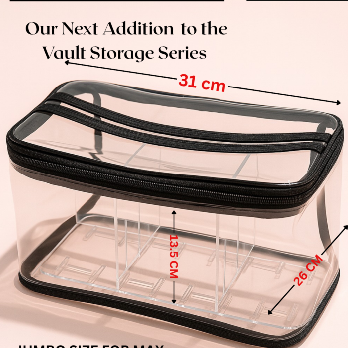 Advanity "FlexiVault" - Adjustable Acrylic Organizer for Makeup & Skincare