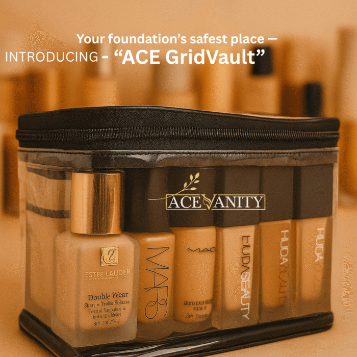 Advanity GridVault™ – Premium Foundation Bottle Organizer Pouch